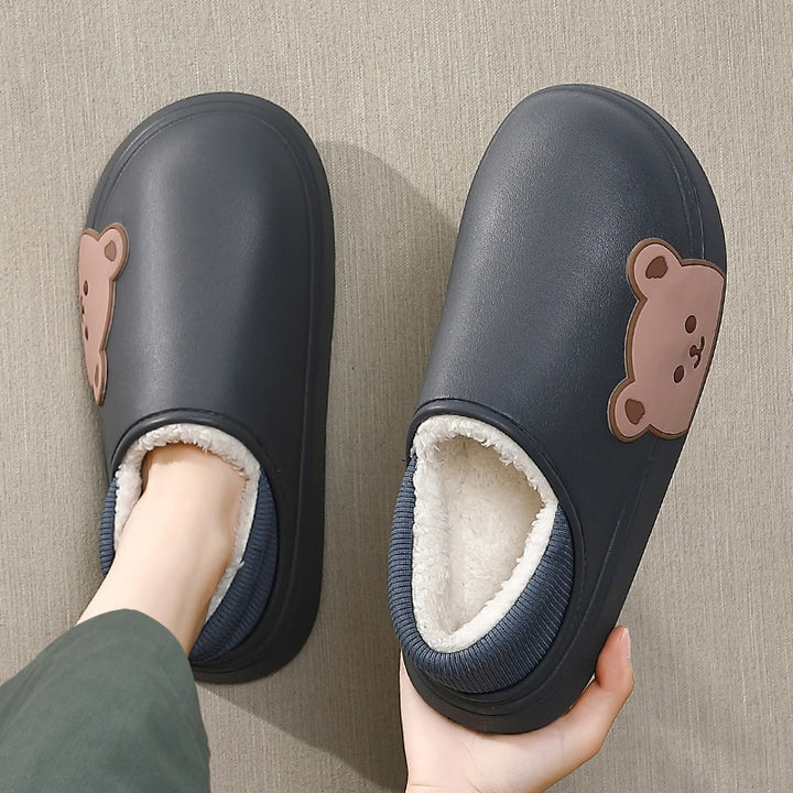 Cartoon Cotton Slippers Thick Flat Sole
