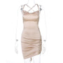 Satin Mini-Kleid
