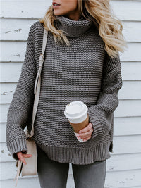 RosaShirt I Oversized Rollkragenpullover für Damen