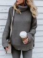 RosaShirt I Oversized Rollkragenpullover für Damen