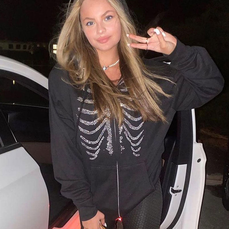 SkeletonHoodie™: Hoodie für Damen