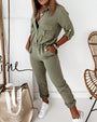 Eleganter Jumpsuit mit langen Ärmeln und elastischer Taille | Casual Büro-Stil