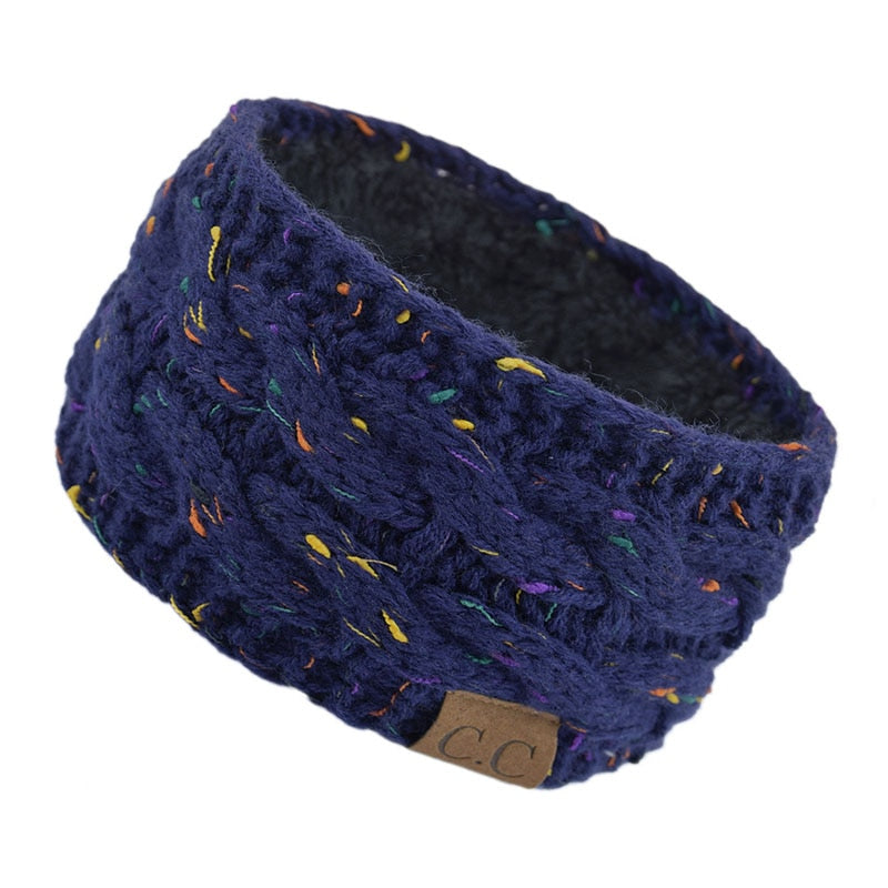 Stylish knitted wool headband