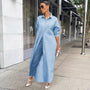 Winddicht vielseitiges Saum Hemdblusenkleid | Stilvoller Herbst Winter