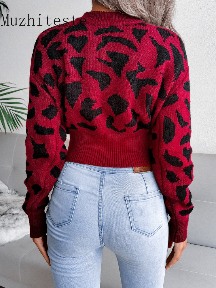 JaguarSweater I Pullover mit Jaguar-Print für Damen