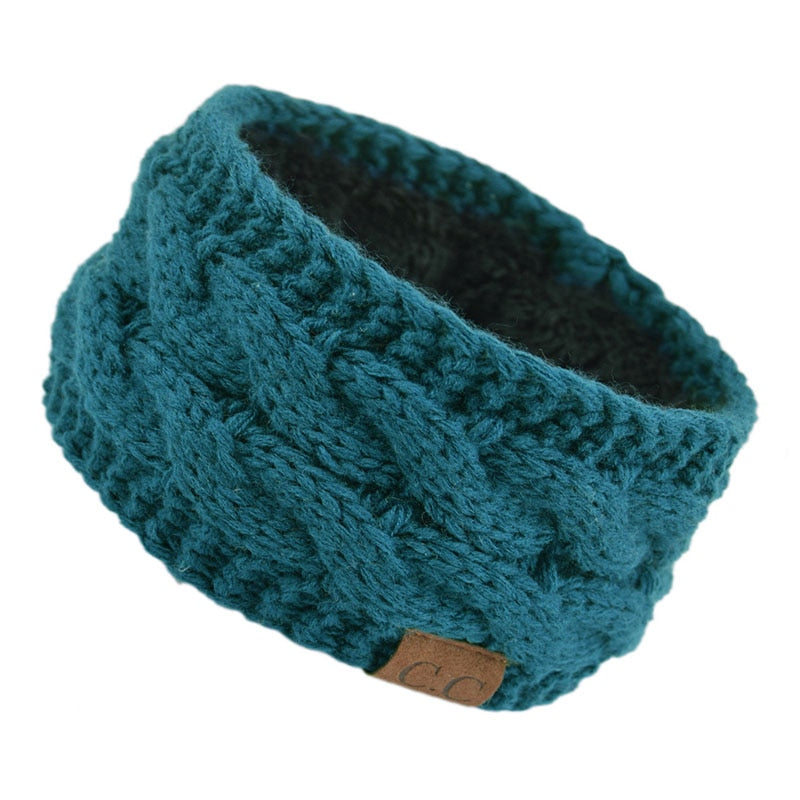 Stylish knitted wool headband