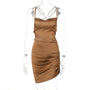Satin Mini-Kleid