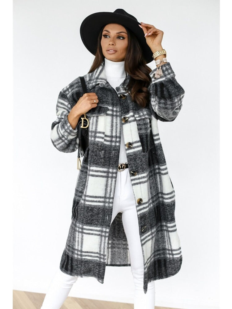 Stijlvolle Plaid Jas