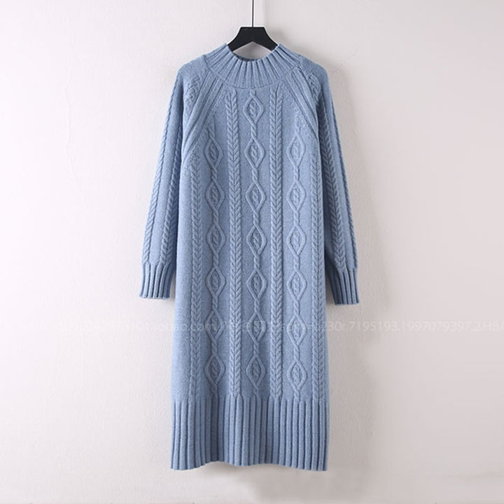 Gestricktes Samtpulloverkleid