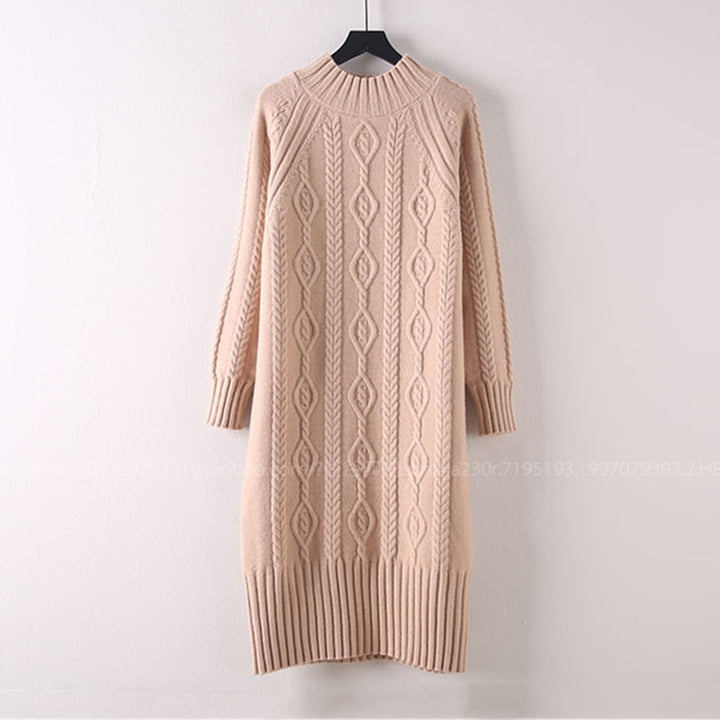 Gestricktes Samtpulloverkleid