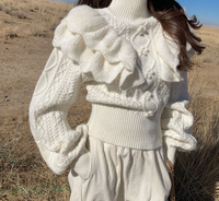 Floral White Knitted Sweater™|Blumiger weißer Strickpullover™
