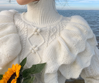 Floral White Knitted Sweater™|Blumiger weißer Strickpullover™
