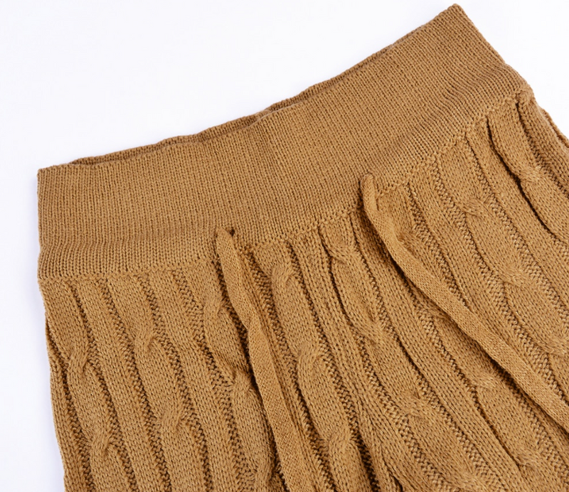 Elegant Knitted Bead Set | Sweater with Long Sleeves & Pants Set