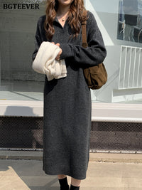 Bequemes Pulloverkleid