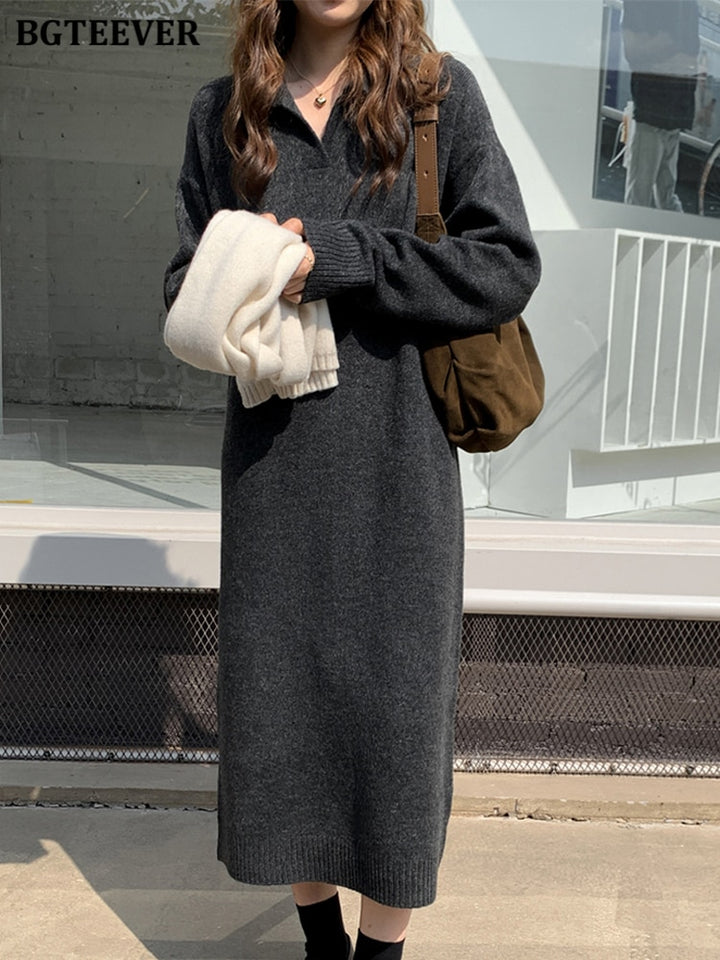 Bequemes Pulloverkleid