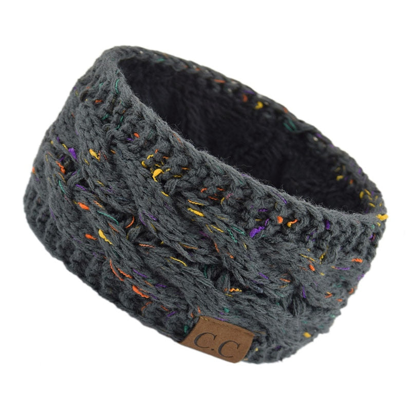 Stylish knitted wool headband