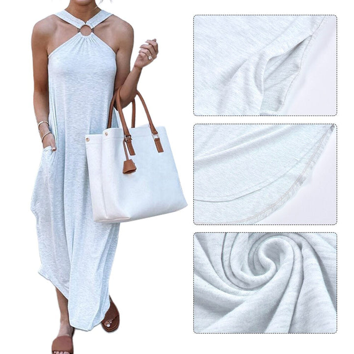 Miami Sunshine Maxi Dress | Halter Zomer Jurk