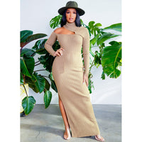 Elegantes Slim Fit Strickkleid mit langen Ärmeln | Schicker Herbst/Winter Stil