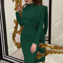 Elegantes Herbst-Winter Maxikleid mit langen Ärmeln Bodycon | Büro- & Festkleidung