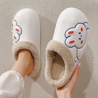 Cartoon Cotton Slippers Thick Flat Sole