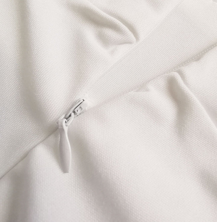 Elegante V-Hals Jurk met Zijsplit | Hoge Taille Formele Jurk