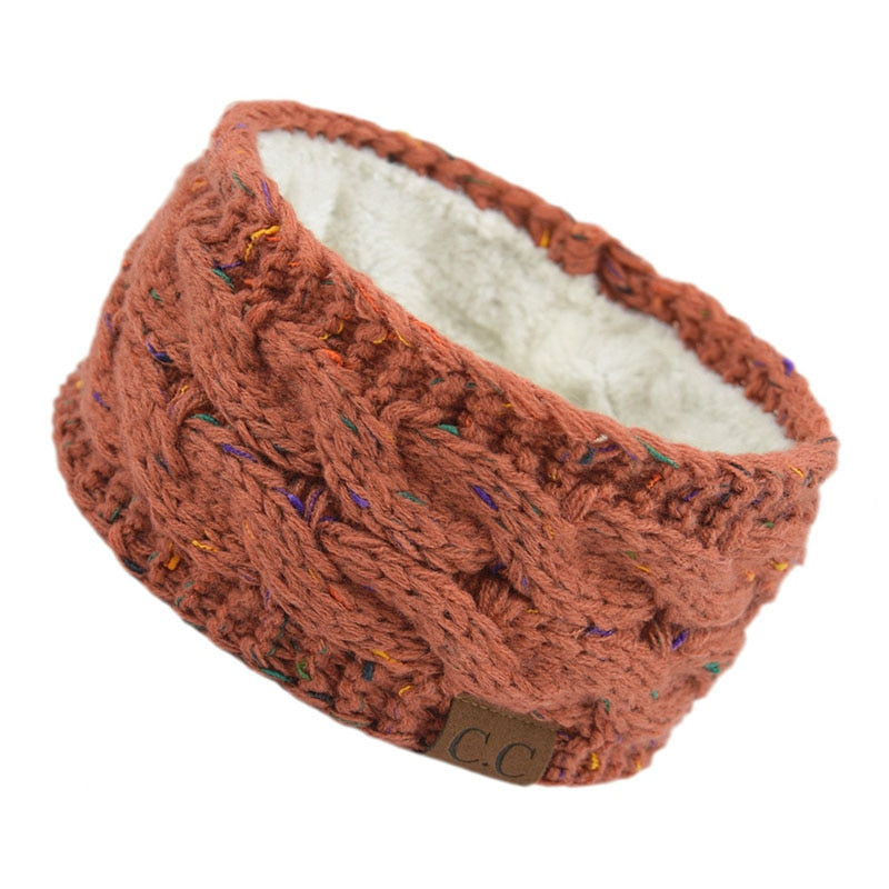 Stylish knitted wool headband