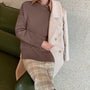 WYWM Kaschmir Eleganter Damenpullover Oversized Gestrickte Basic Pullover Rundhals Locker Weiche Damen Strickware Pullover