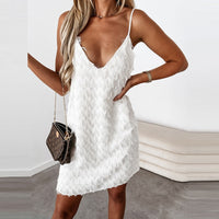 Mouwloze Mini Jurk met Kwastjes | Hoge Taille | Lente Zomer