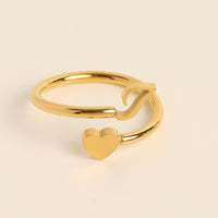 Initial Heart Ring | Letter Ring