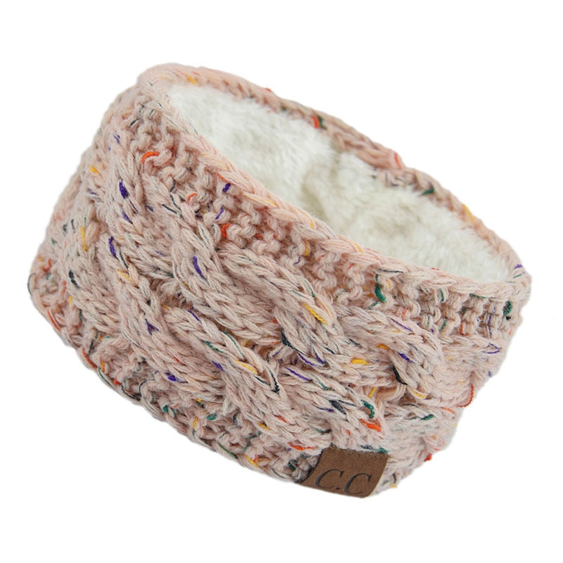 Stylish knitted wool headband