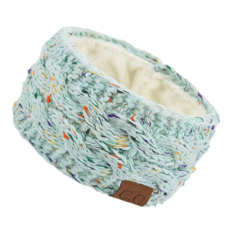 Stylish knitted wool headband