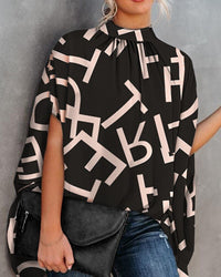 Elegante Loszittende Blouse met Vleermuismouwen voor de Zomer | Casual Mode Streetwear Top