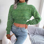 MelodysPullover I Crop-Top-Pullover mit langen Ärmeln für Damen