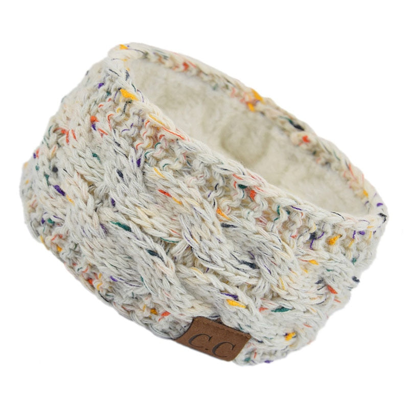 Stylish knitted wool headband