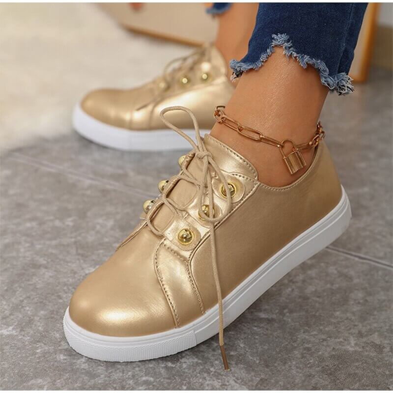 Goldie Shoes | Lace Up Flats