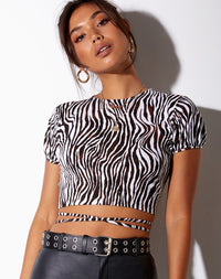 NiamhTop I Croptop Met Dierenprint Voor Dames
