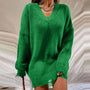 Herbst zerrissene Strickpullover Winter Streetwear | Langarm lockerer ästhetischer Pullover