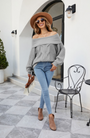 CarlysShirt I Schulterfreier Pullover Für Damen