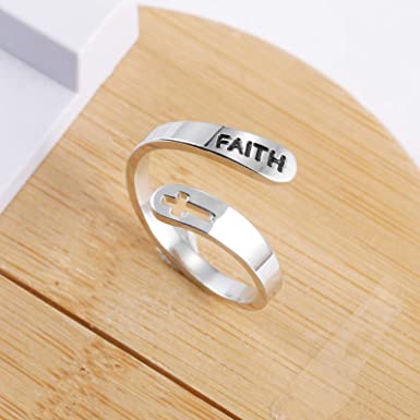 Adjustable "Faith" Ring
