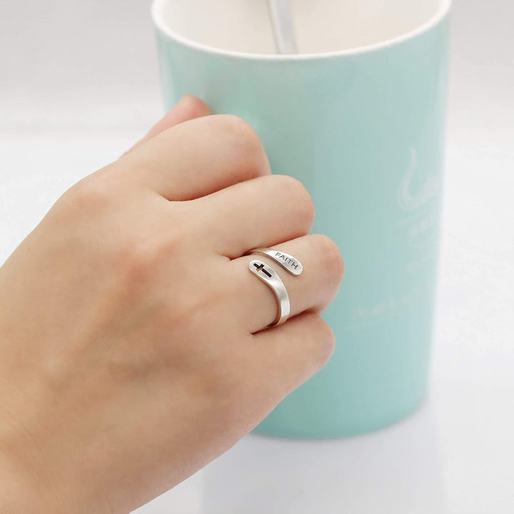 Adjustable "Faith" Ring