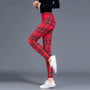 Damen Fitness-Leggings mit Printmuster | figurformende Push-Up Hose mit elastischem Bund