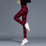 Damen Fitness-Leggings mit Printmuster | figurformende Push-Up Hose mit elastischem Bund