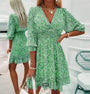 ELEGANTE MINI GEBLÜMTE KLEID
