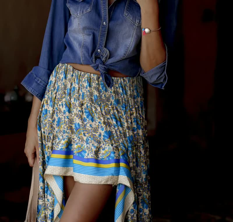 BeachySkirt™: Asymmetrisch Boho Rok
