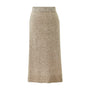 Plus Size Herbst Winter Gestrickter A-Linien Rock | Elastischer Taillen Schlitz Design