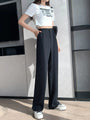 Hoch taillierte weite Hose